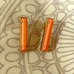 Kendra Scott Peach Bar Earrings